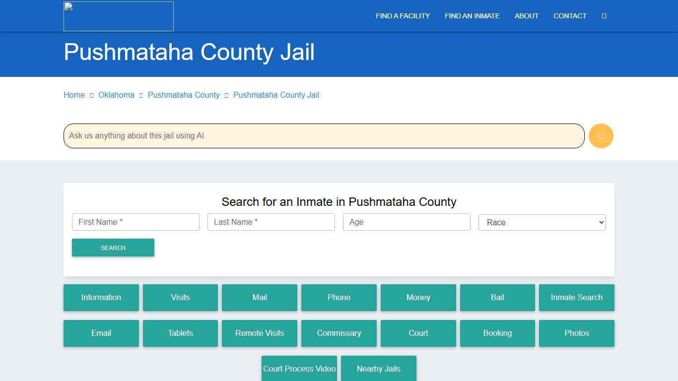 Pushmataha County Jail Antlers OK Inmate Info & Services